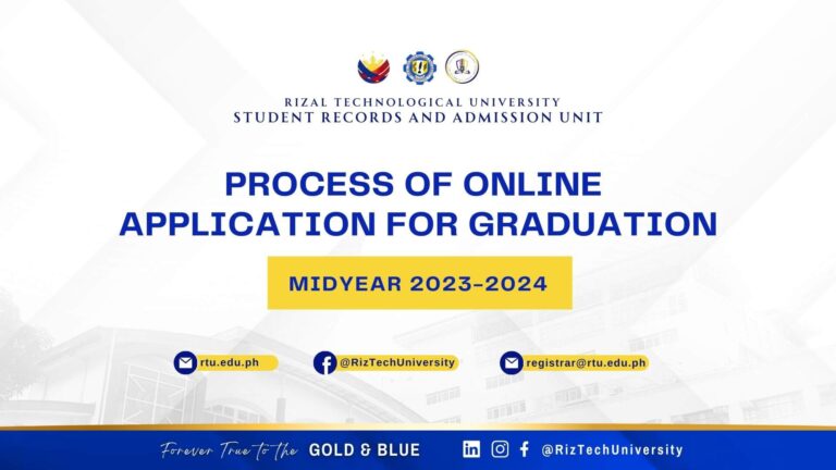 Process of Online Application for Graduation – MIDYEAR 2023-2024