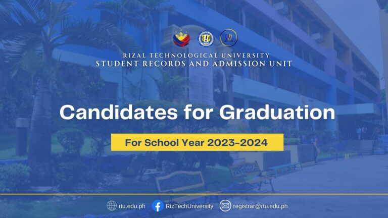 List of Candidates for Graduation For S.Y. 2023-2024